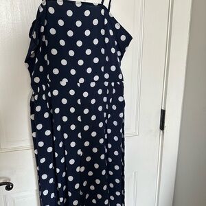 Navy Polka Dot Dress